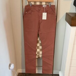 NWT ADRIANO GOLDSCHMIED SUEDED SATEEN EVERETT SLIM STRAIGHT PANTS SIZE 31x34